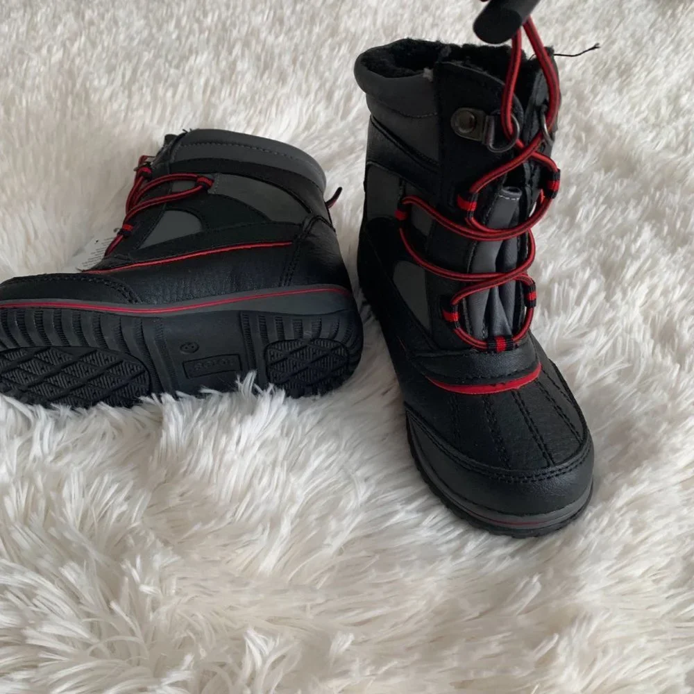 TOTES  snow elastic lace toggle buster insulated winter boots built for comfort,